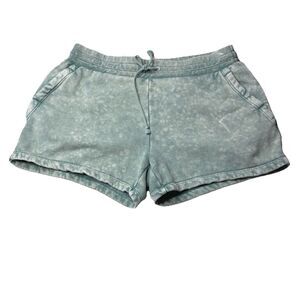 GoodThreads Green Pull on Drawstring Sweat Shorts Pockets size Medium Womens